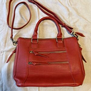 Burnt orange faux Leather ModCloth Women's Handbag